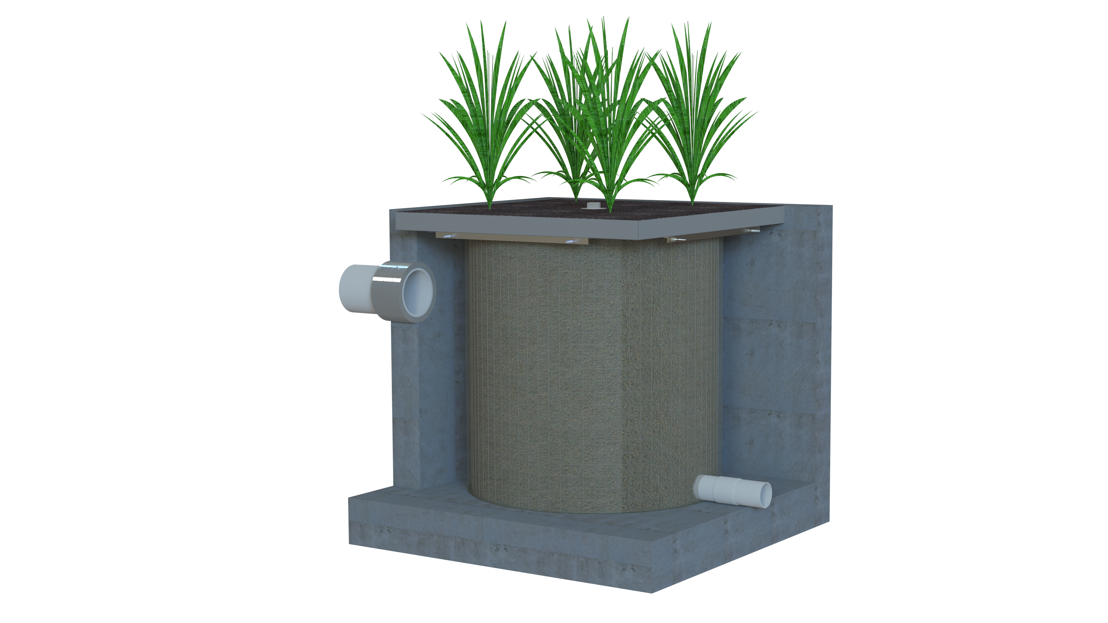 Modular Wetland Round Concrete Vault